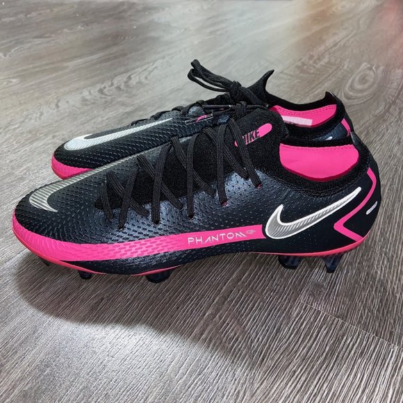 Men's Nike Phantom GT Elite FG Soccer Cleats Black Pink Blast Sz